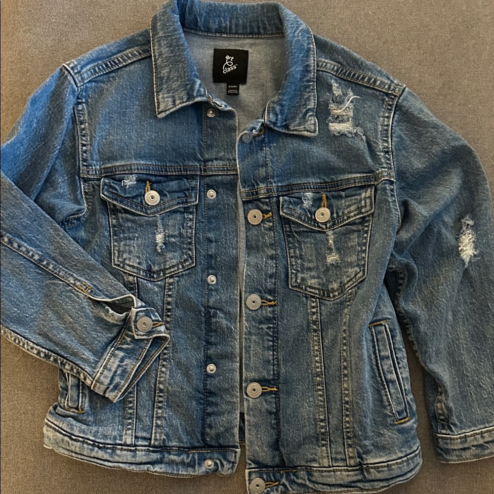 art class Blue Jean Jacket for Kids